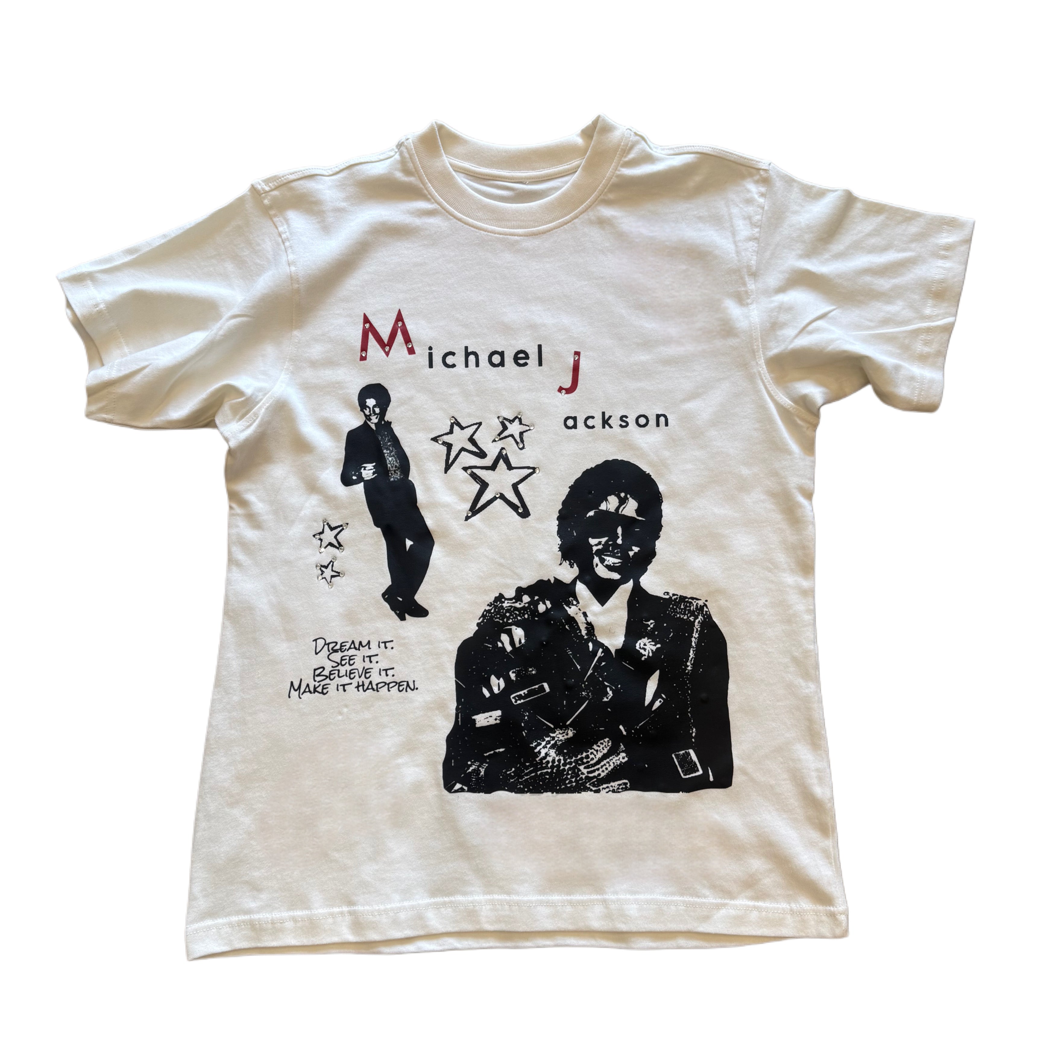 MJ White "OFF THE WALL" Tee