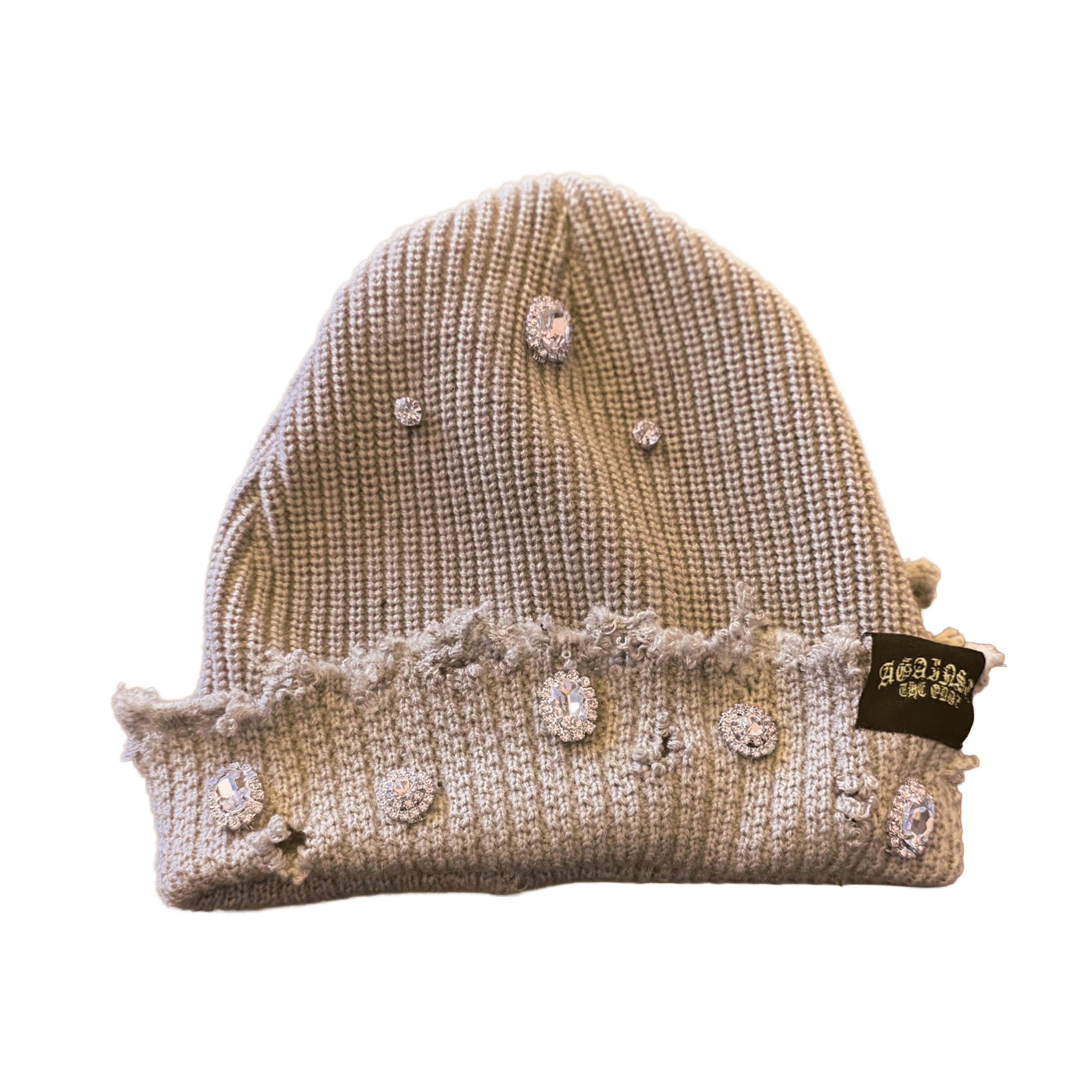 ATO RHINESTONE BEANIE - TAN
