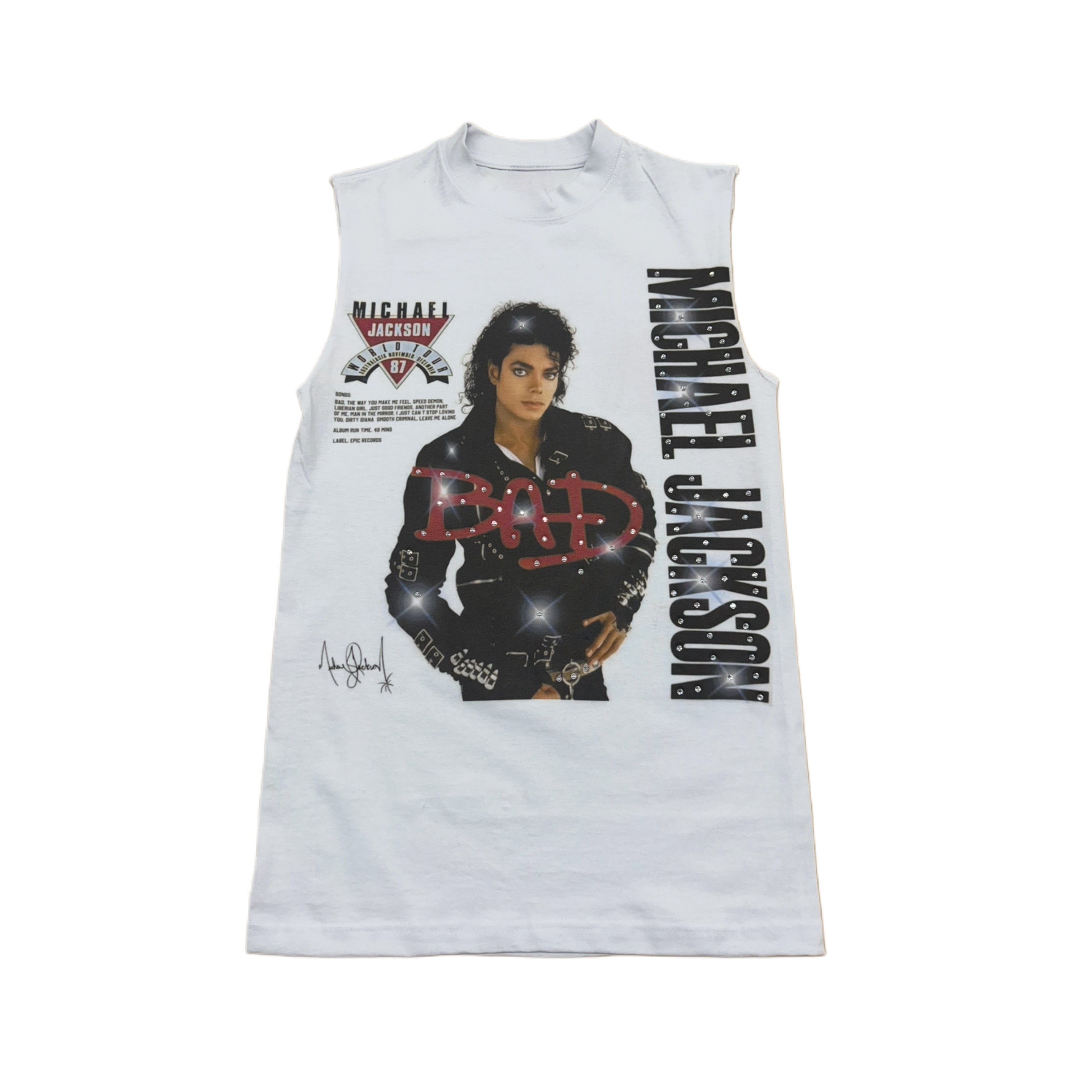 MJ White "Bad" Tee