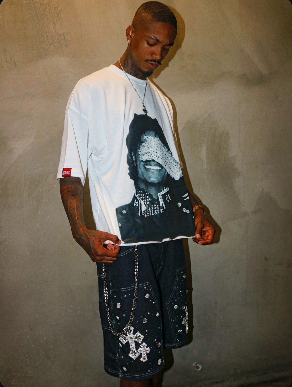 MJ vintage rhinestone TEE