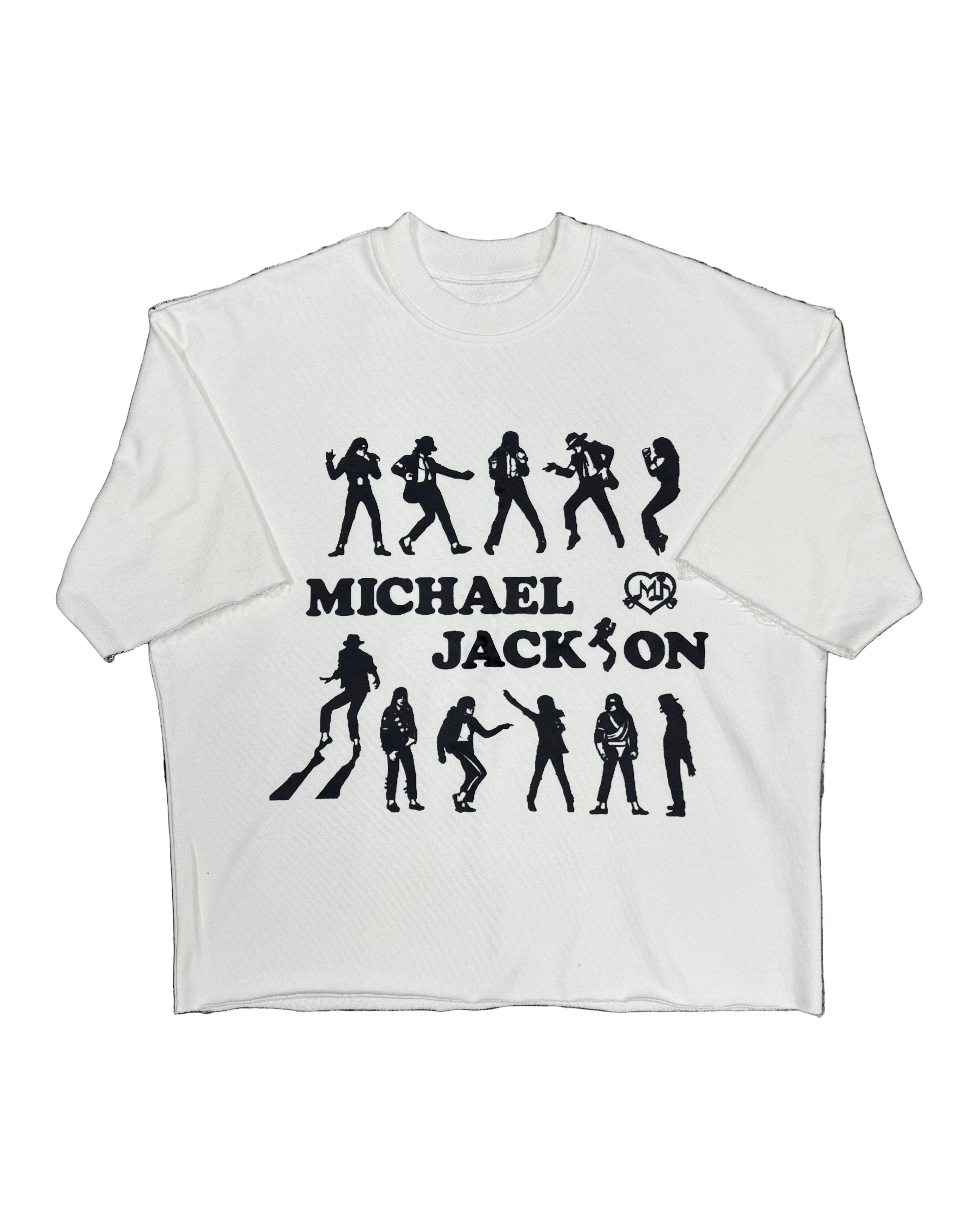 WHITE MJ SILHOUETTE TEE
