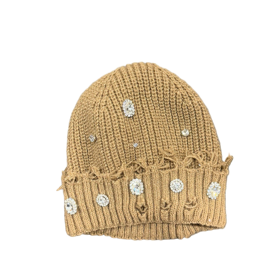 Brown ATO Rhinestone Beanie