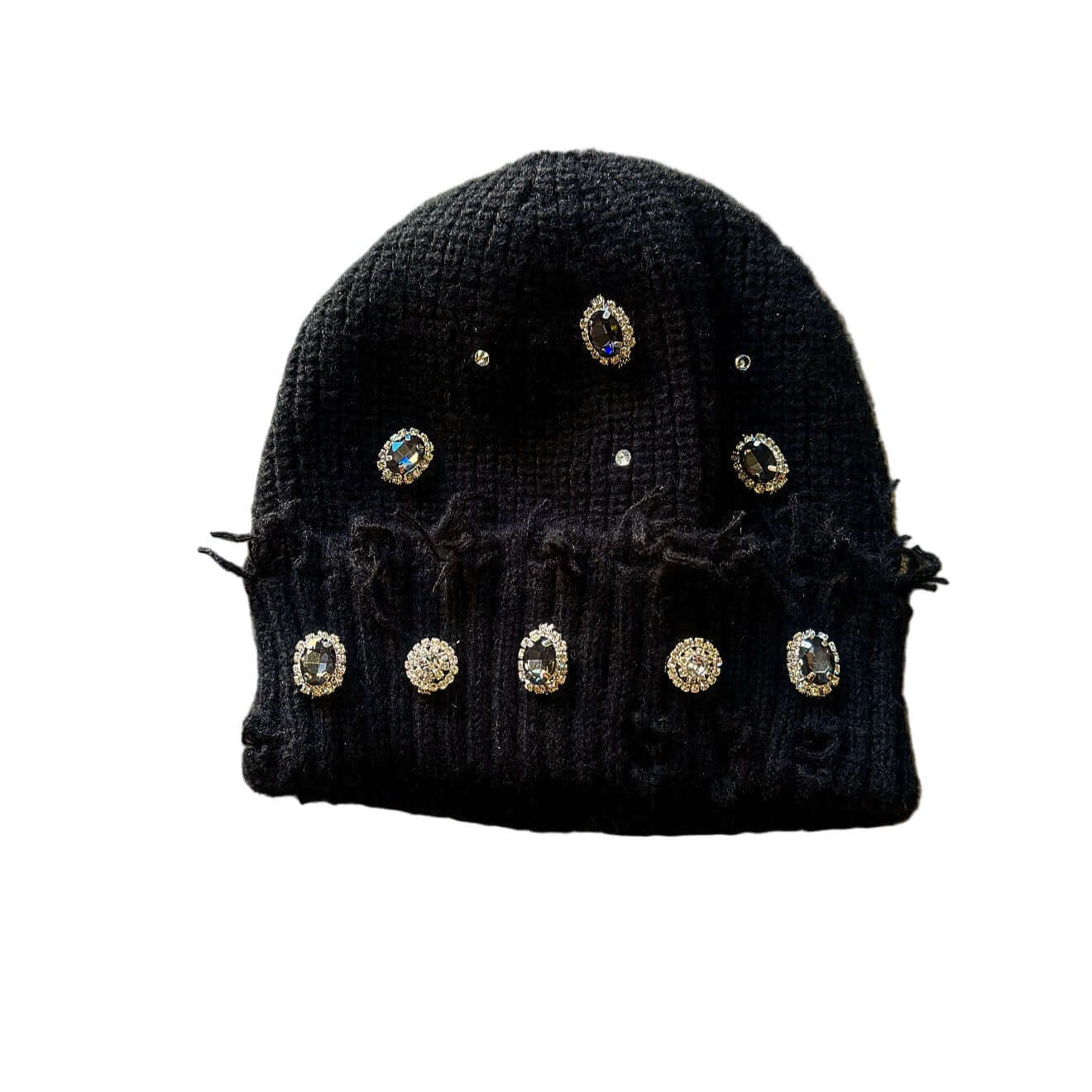 Black ATO Rhinestone Beanie