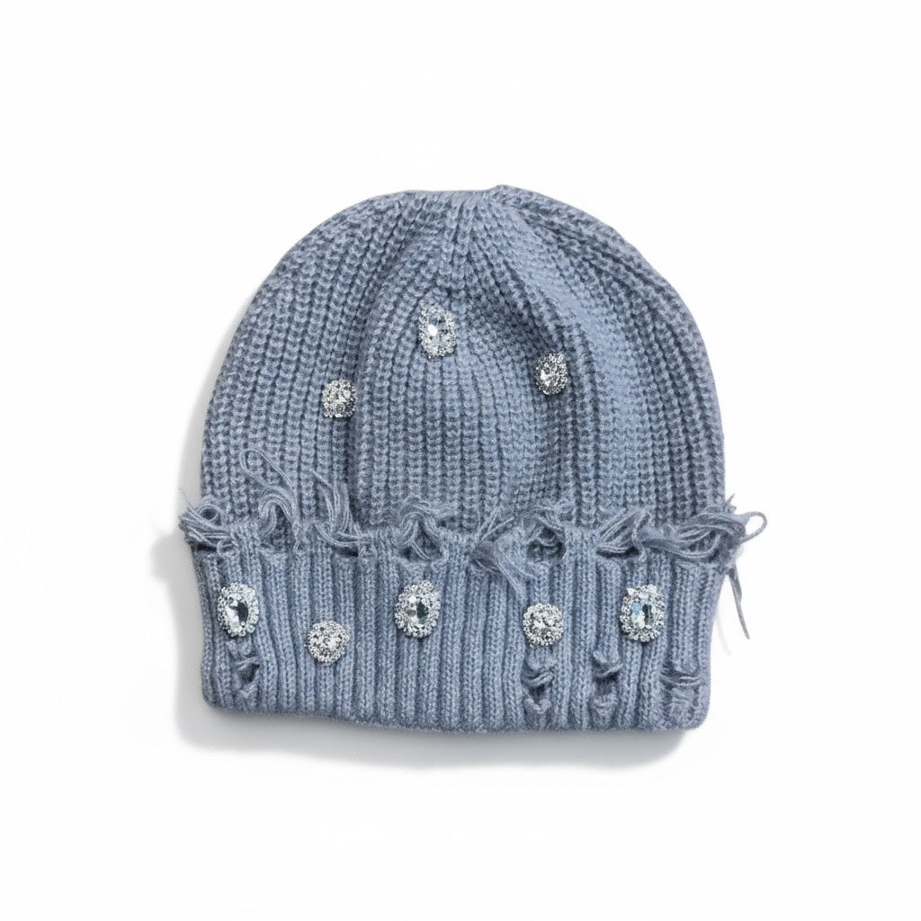 Blue ATO Rhinestone Beanie