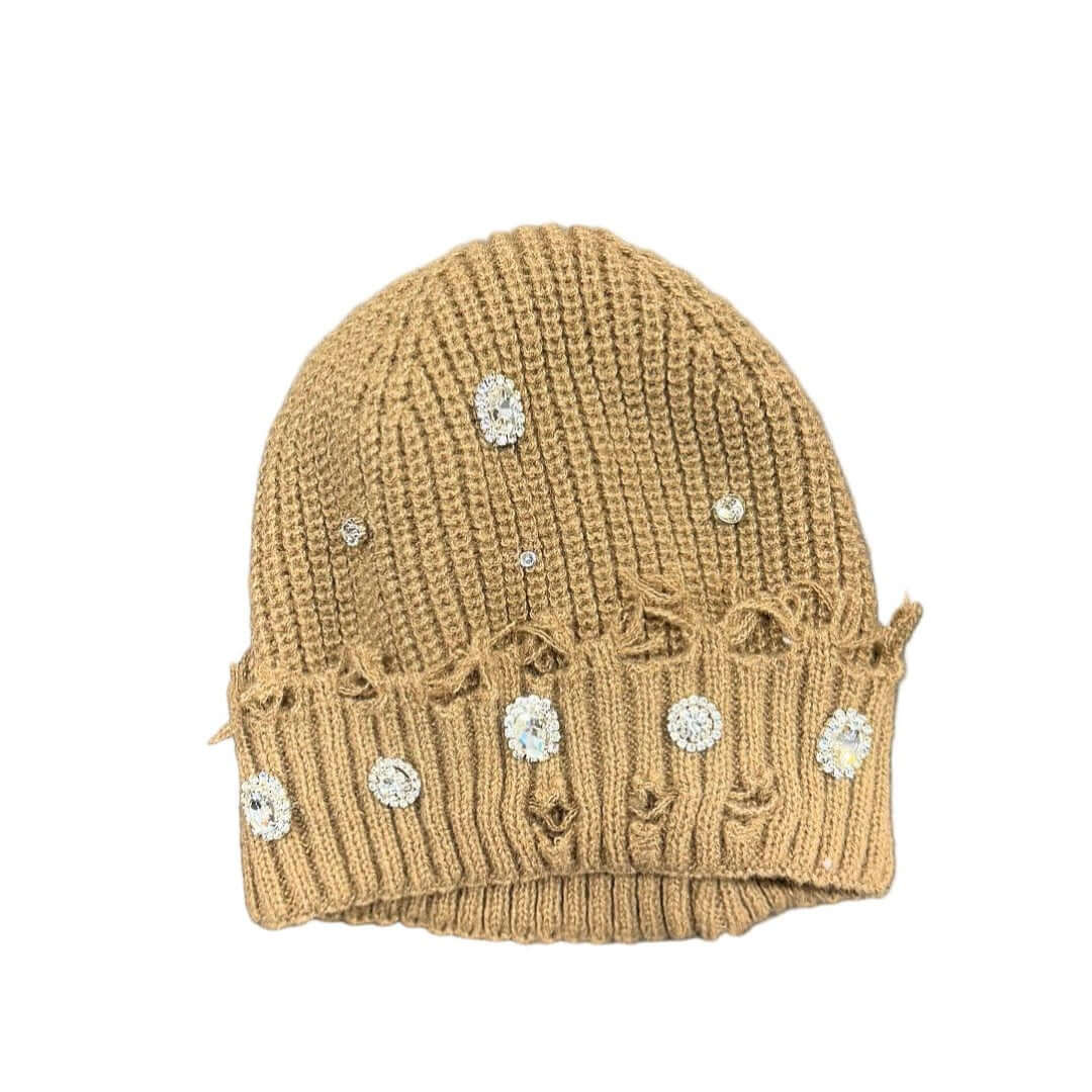 Brown ATO Rhinestone Beanie