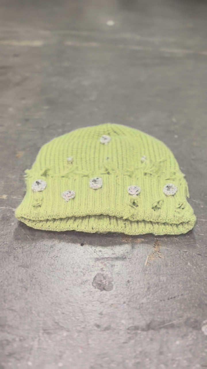 Green ATO Rhinestone Beanie